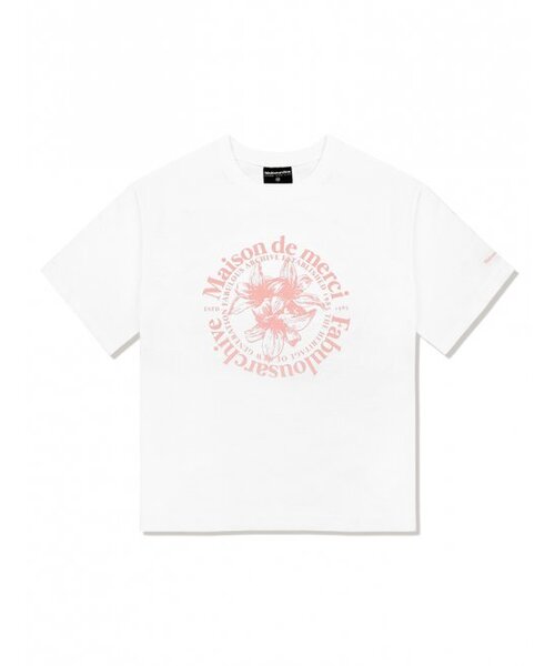 FABULOUS ARCHIVE（ファビュラスアーカイブ）の「ウィメンズルリスエンボクロップTシャツホワイトピンク(FCC2TS387W)（Tシャツ/カットソー・レディース・ホワイト・SMALL/MEDIUM）」の3枚目の写真