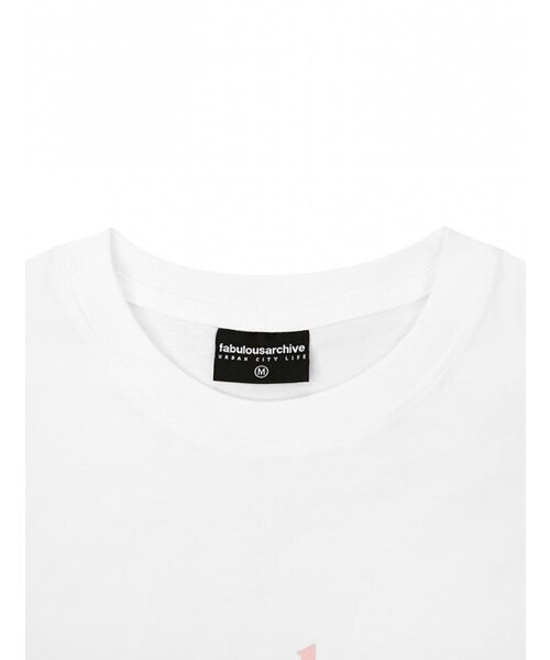 FABULOUS ARCHIVE（ファビュラスアーカイブ）の「ウィメンズルリスエンボクロップTシャツホワイトピンク(FCC2TS387W)（Tシャツ/カットソー・レディース・ホワイト・SMALL/MEDIUM）」の5枚目の写真