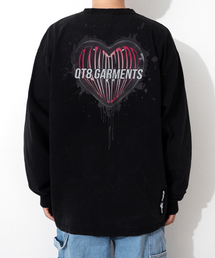 OC Rawberry x QT8 Heart Long Sleeve (Black)