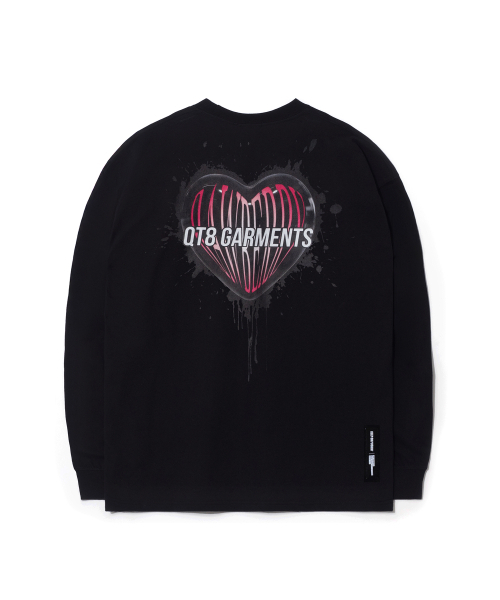 QT8 GARMENTS(キューティーエイトガーメント)の「OC Rawberry x QT8 Heart Long Sleeve (Black)(Tシャツ/カットソー・レディース・その他・SMALL/MEDIUM/LARGE)」の3枚目の写真