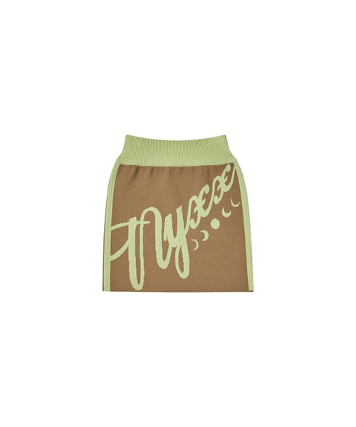 NYXX(エヌワイエックスエックス)の「2-WAY SLANT LOGO TOP SKIRT KHAKI(ニット/セーター・レディース・その他・FREE)」の3枚目の写真