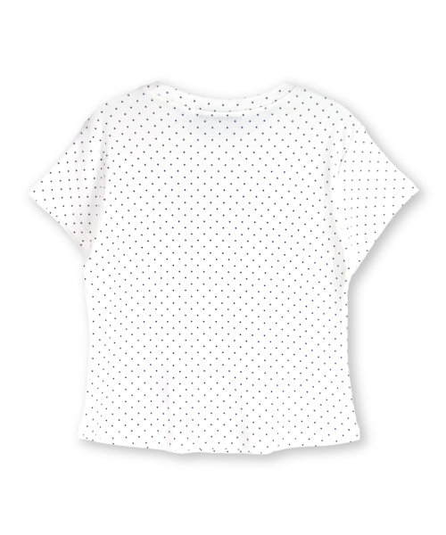 DAMISH（ダミシュ）の「デニムパッチグラフィックドットTシャツ_アイボリー（Tシャツ/カットソー・レディース・アイボリー・FREE）」の4枚目の写真