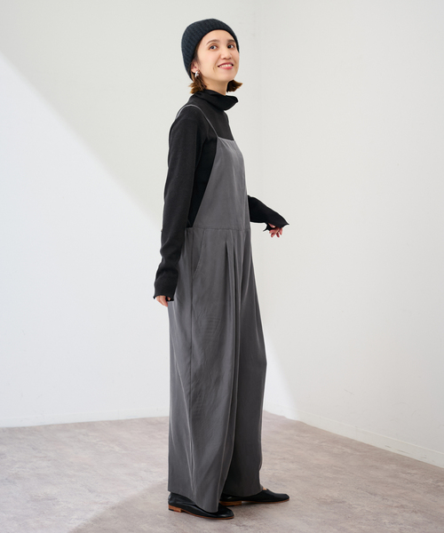 FRAMeWORK（フレームワーク）の「≪追加≫キュプラツイルキャミサロペット 3（サロペット/オーバーオール・レディース・グレー/ブラック・36/38）」の4枚目の写真