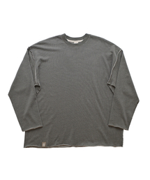 VINTAGE P. DYEING CUT-OUT BOX TEE (Khaki)