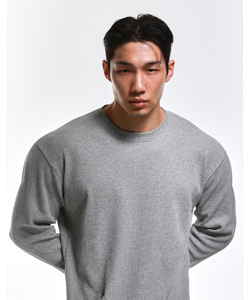 RVD(アールブイディー)の「ワッフルセミマッスルフィットロングスリーブ(グレー)(Tシャツ/カットソー・メンズ・その他・LARGE/X-LARGE/2XL)」の2枚目の写真