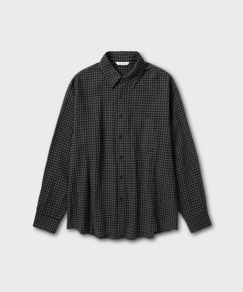 NONBLANK(ノンブランク)の「ギンガムチェックシャツ_GREY(シャツ/ブラウス・メンズ・グレー・MEDIUM/LARGE/X-LARGE)」の1枚目の写真