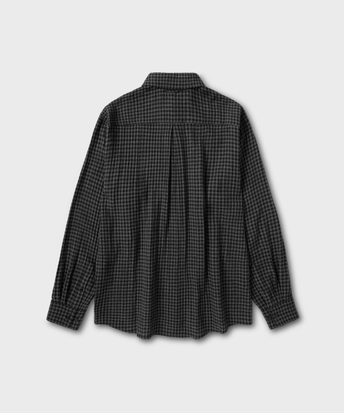 NONBLANK(ノンブランク)の「ギンガムチェックシャツ_GREY(シャツ/ブラウス・メンズ・グレー・MEDIUM/LARGE/X-LARGE)」の2枚目の写真