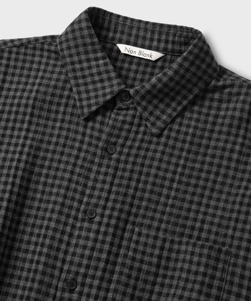 NONBLANK(ノンブランク)の「ギンガムチェックシャツ_GREY(シャツ/ブラウス・メンズ・グレー・MEDIUM/LARGE/X-LARGE)」の3枚目の写真