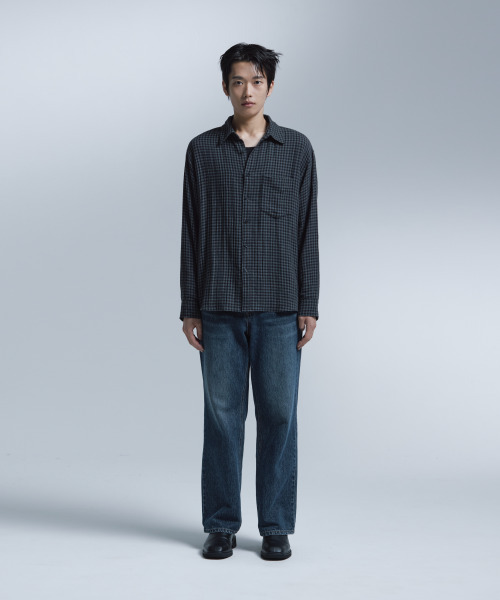 NONBLANK(ノンブランク)の「ギンガムチェックシャツ_GREY(シャツ/ブラウス・メンズ・グレー・MEDIUM/LARGE/X-LARGE)」の12枚目の写真