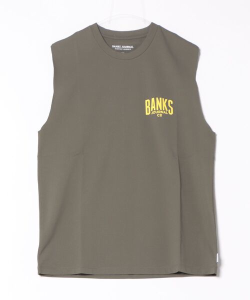 BANKS(バンクス)の「TANK/BANKS JOURNAL/バンクスジャーナル タンクトップ バックプリント ロゴタンク サーフ ストリート ビーチ アウトドア(タンクトップ・メンズ・ブラック/オフホワイト/オリーブ・MEDIUM/LARGE/X-LARGE)」の3枚目の写真