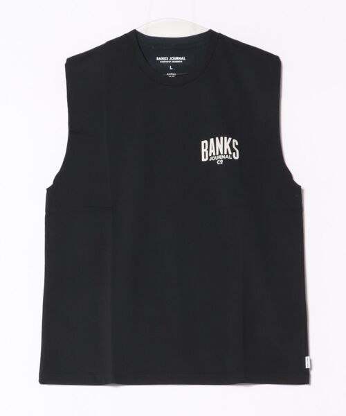 BANKS(バンクス)の「TANK/BANKS JOURNAL/バンクスジャーナル タンクトップ バックプリント ロゴタンク サーフ ストリート ビーチ アウトドア(タンクトップ・メンズ・ブラック/オフホワイト/オリーブ・MEDIUM/LARGE/X-LARGE)」の5枚目の写真