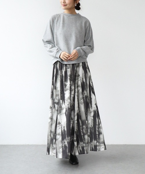 Jines（ジネス）の「ラメ裏毛ラグランスリーブトップス（Tシャツ/カットソー・レディース・グレー・38）」の9枚目の写真
