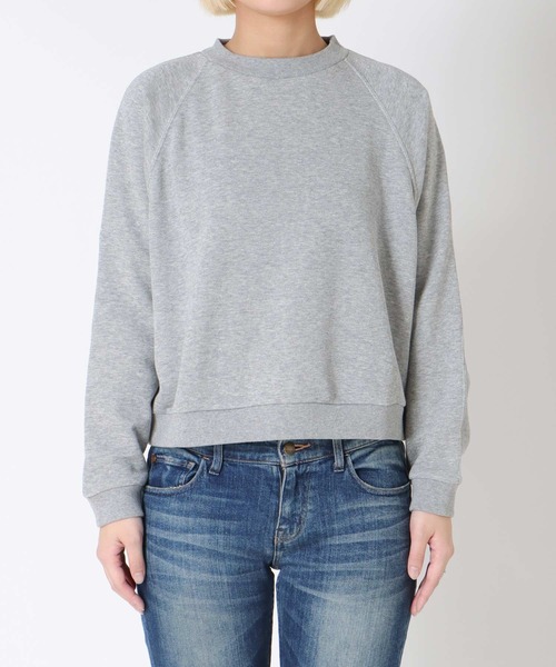 Jines（ジネス）の「ラメ裏毛ラグランスリーブトップス（Tシャツ/カットソー・レディース・グレー・38）」の2枚目の写真