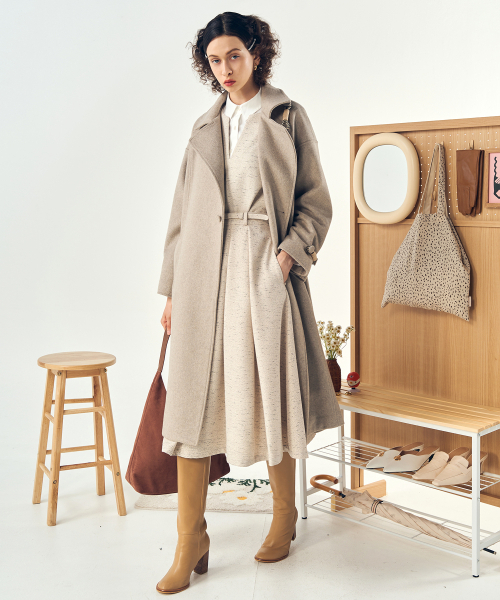 DE PERI MERA(ペリー メラ)の「ツイル2ピースロングワンピースベルトセット(ベージュ)(ワンピース・レディース・その他・SMALL/MEDIUM)」の8枚目の写真