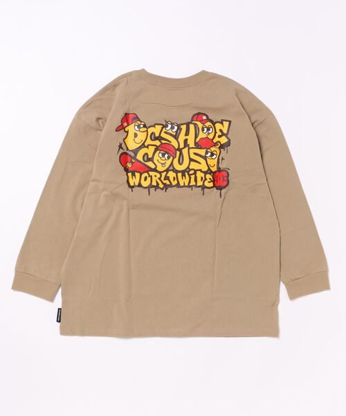 DC（ディーシー）の「DC/ディーシー 26 KD SK CREW LS キッズ ロンT YLT261510（Tシャツ/カットソー・キッズ・ホワイト/ベージュ・130cm/140cm/150cm/160cm）」の4枚目の写真