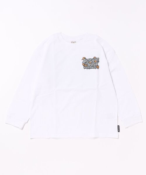 DC（ディーシー）の「DC/ディーシー 26 KD SK CREW LS キッズ ロンT YLT261510（Tシャツ/カットソー・キッズ・ホワイト/ベージュ・130cm/140cm/150cm/160cm）」の16枚目の写真