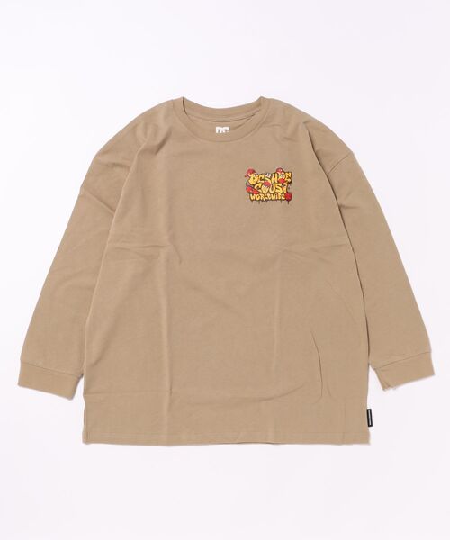DC（ディーシー）の「DC/ディーシー 26 KD SK CREW LS キッズ ロンT YLT261510（Tシャツ/カットソー・キッズ・ホワイト/ベージュ・130cm/140cm/150cm/160cm）」の17枚目の写真