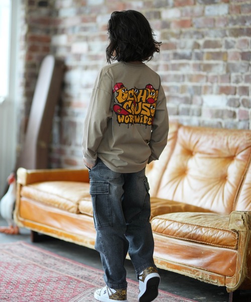 DC（ディーシー）の「DC/ディーシー 26 KD SK CREW LS キッズ ロンT YLT261510（Tシャツ/カットソー・キッズ・ホワイト/ベージュ・130cm/140cm/150cm/160cm）」の15枚目の写真