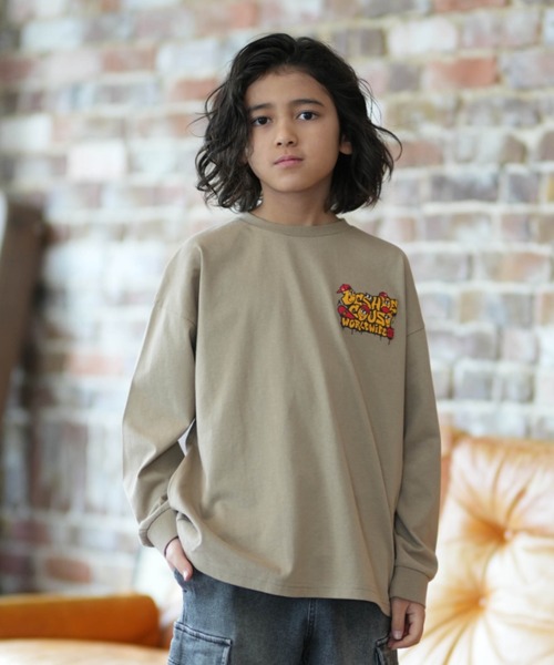 DC（ディーシー）の「DC/ディーシー 26 KD SK CREW LS キッズ ロンT YLT261510（Tシャツ/カットソー・キッズ・ホワイト/ベージュ・130cm/140cm/150cm/160cm）」の11枚目の写真
