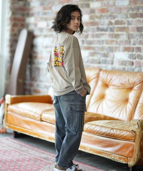DC（ディーシー）の「DC/ディーシー 26 KD SK CREW LS キッズ ロンT YLT261510（Tシャツ/カットソー・キッズ・ホワイト/ベージュ・130cm/140cm/150cm/160cm）」の14枚目の写真