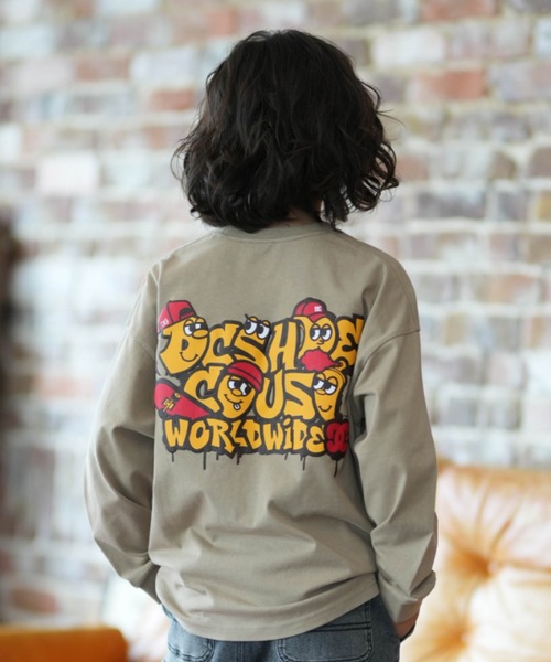 DC（ディーシー）の「DC/ディーシー 26 KD SK CREW LS キッズ ロンT YLT261510（Tシャツ/カットソー・キッズ・ホワイト/ベージュ・130cm/140cm/150cm/160cm）」の12枚目の写真