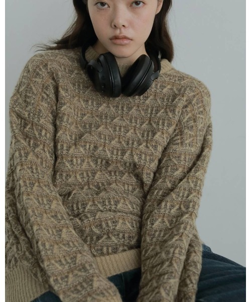 Tucked Pattern Knit（ニット/セーター）｜anuke（アンヌーク）の