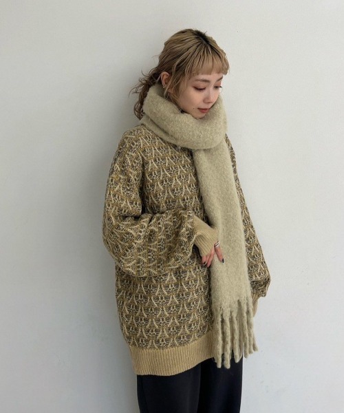 Tucked Pattern Knit（ニット/セーター）｜anuke（アンヌーク）の