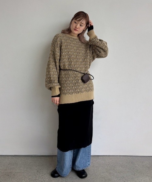 Tucked Pattern Knit（ニット/セーター）｜anuke（アンヌーク）の
