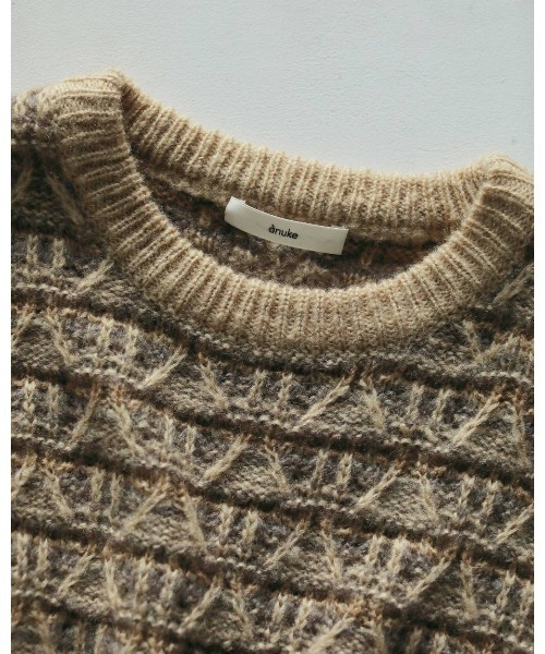 Tucked Pattern Knit（ニット/セーター）｜anuke（アンヌーク）の
