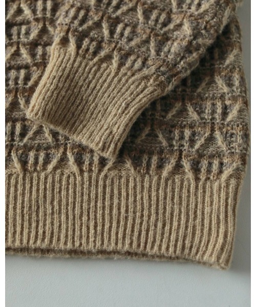 anuke(アンヌーク)の「Tucked Pattern Knit(ニット/セーター・レディース・ベージュ・FREE)」の11枚目の写真