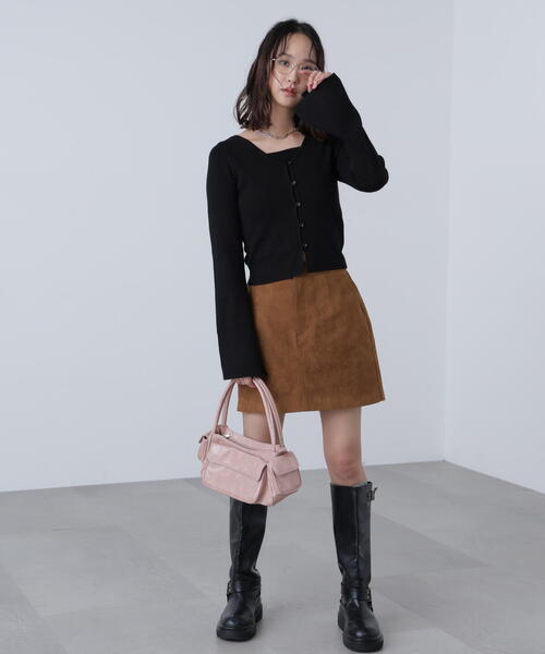 FREE'S MART（フリーズマート）の「◇キャミレイヤードニットカーディガン（ニット/セーター・レディース・ブラック/ボルドー/ホワイト/グレー・FREE）」の15枚目の写真