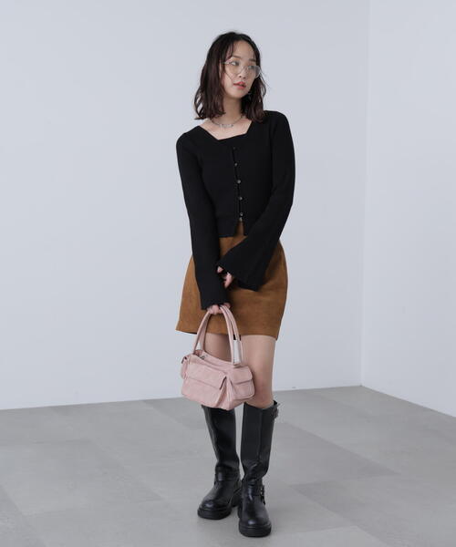 FREE'S MART（フリーズマート）の「◇キャミレイヤードニットカーディガン（ニット/セーター・レディース・ブラック/ボルドー/ホワイト/グレー・FREE）」の16枚目の写真