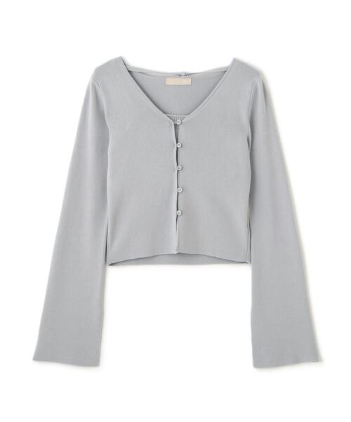 FREE'S MART（フリーズマート）の「◇キャミレイヤードニットカーディガン（ニット/セーター・レディース・ブラック/ボルドー/ホワイト/グレー・FREE）」の19枚目の写真