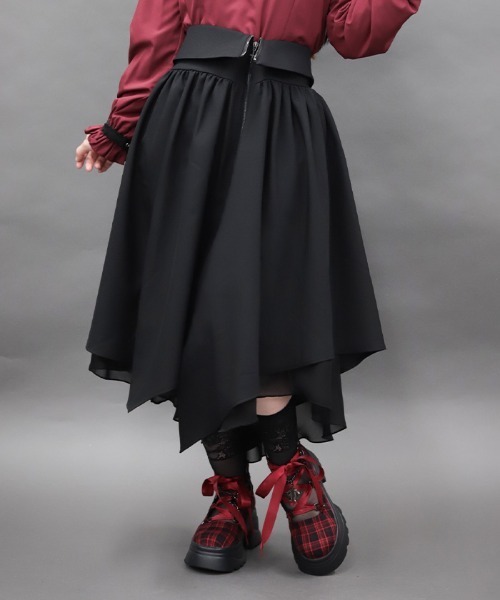 NIBBLE POISON(ニブルポイズン)の「イレヘムZIPデザインスカート(スカート・レディース・ブラック/パープル/ネイビー・MEDIUM)」の2枚目の写真