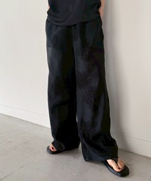 select MOCA by son（セレクトモカバイソン）の「フラワーエンブロイダリーシアーワイドパンツ【セットアップ対応】【by SON】（その他パンツ）」