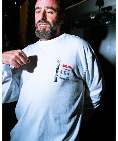 BEAMS T(ビームスティー)の「tokyovitamin / Long Sleeve T-Shirt(Tシャツ/カットソー・メンズ・ホワイト・SMALL/MEDIUM/LARGE/X-LARGE)」の1枚目の写真
