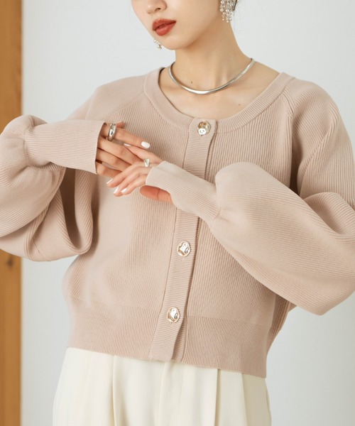 hinari ニュアンスボタンニットカーデ　ピンク　タグ付き　新品未開封 hinari ヒナリ ニュアンスボタンニットカーデ ピンク タグ付き 新品未