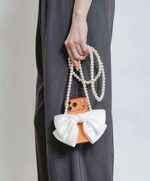 PICCIN（ピッチン）の「パール付きリボンストラップ（スマホグッズ）」