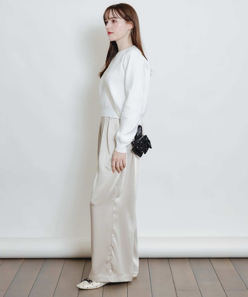 PICCIN（ピッチン）の「パール付きリボンストラップ（スマホグッズ・レディース・オフホワイト/ブラック・FREE）」の11枚目の写真