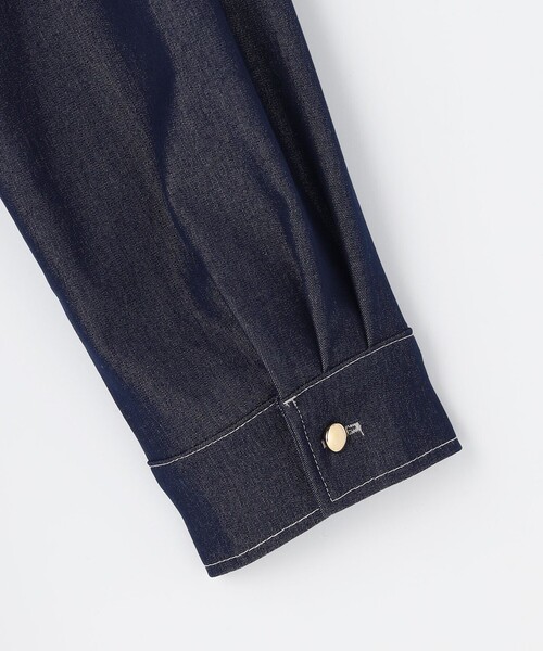 ANY SIS(エニィスィス)の「シャンブレーベルテッド ワンピース(ワンピース・レディース・ベージュ系/ネイビー系・X-SMALL)」の11枚目の写真