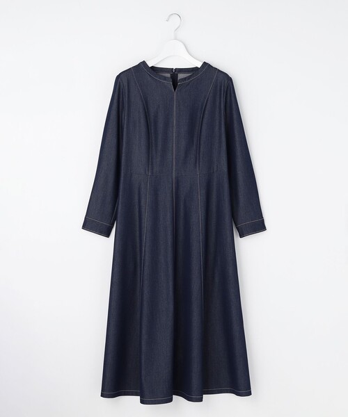 ANY SIS(エニィスィス)の「シャンブレーベルテッド ワンピース(ワンピース・レディース・ベージュ系/ネイビー系・X-SMALL)」の13枚目の写真