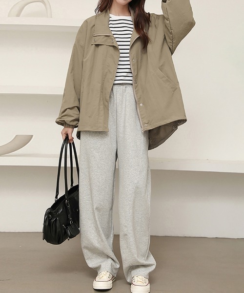 ONEP STAR(ワンピスター)の「ワイドスウェットパンツ(スウェットパンツ・レディース・ライトグレー/ブラック/ダークブラウン/オフホワイト/カーキ/ダークグレー・MEDIUM/LARGE)」の11枚目の写真