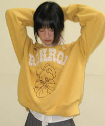 RONRON | WESTERN CAT LACE PATCH SWEATSHIRT MUSTARD(スウェット)