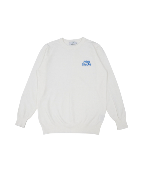 エッセンシャルクルーネック長袖ニットIVORY
