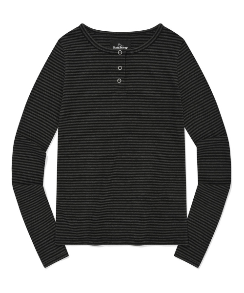 Retriever Club（レトリーバークラブ）の「PATTERN HENLEY NECK [BLACK]（Tシャツ/カットソー・レディース・その他・FREE）」の2枚目の写真