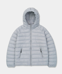 EXCONTAINER（エックスコンテナ）の「ライトウェイトフードパディングジャケット (SKY BLUE)（ダウンベスト）」