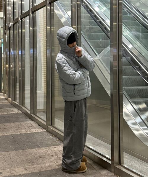 EXCONTAINER(エックスコンテナ)の「ライトウェイトフードパディングジャケット (SKY BLUE)(ダウンベスト・メンズ・その他・SMALL/X-LARGE/LARGE/MEDIUM)」の2枚目の写真