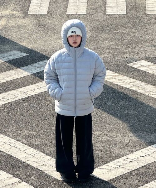 EXCONTAINER(エックスコンテナ)の「ライトウェイトフードパディングジャケット (SKY BLUE)(ダウンベスト・メンズ・その他・SMALL/X-LARGE/LARGE/MEDIUM)」の5枚目の写真