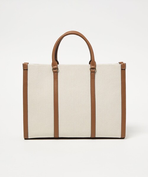 UNITED ARROWS(ユナイテッドアローズ)の「キャンバスコンビ スクエア トートバッグ(トートバッグ・レディース・ブラック/ブラウン・FREE)」の14枚目の写真