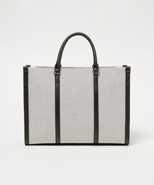 UNITED ARROWS(ユナイテッドアローズ)の「キャンバスコンビ スクエア トートバッグ(トートバッグ・レディース・ブラック/ブラウン・FREE)」の15枚目の写真